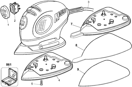 Part Location Diagram of 577044-01 Black and Decker PAD